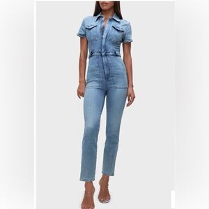 Good American Denim Jumpsuit – Medium Light Blue